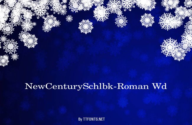 NewCenturySchlbk-Roman Wd example